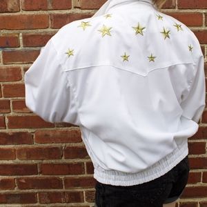 ⭐️ Shine bright! Vintage Bomber jacket w/ Gold